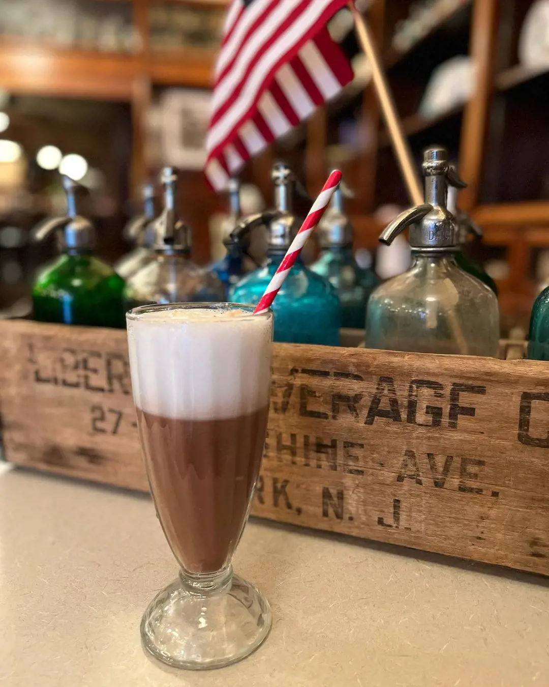 Egg Cream at Brooklyn Farmacy.