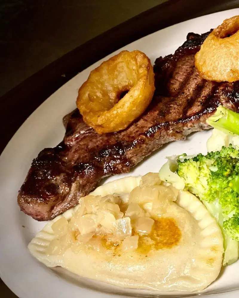 Try some delicious steak and pierogi at Polish Nook