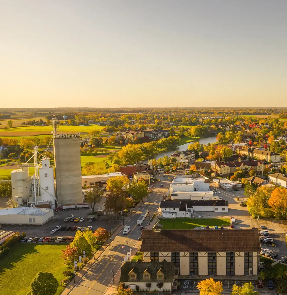 Frankenmuth in its most vibrant form with the spectacular details of nature and structures. 