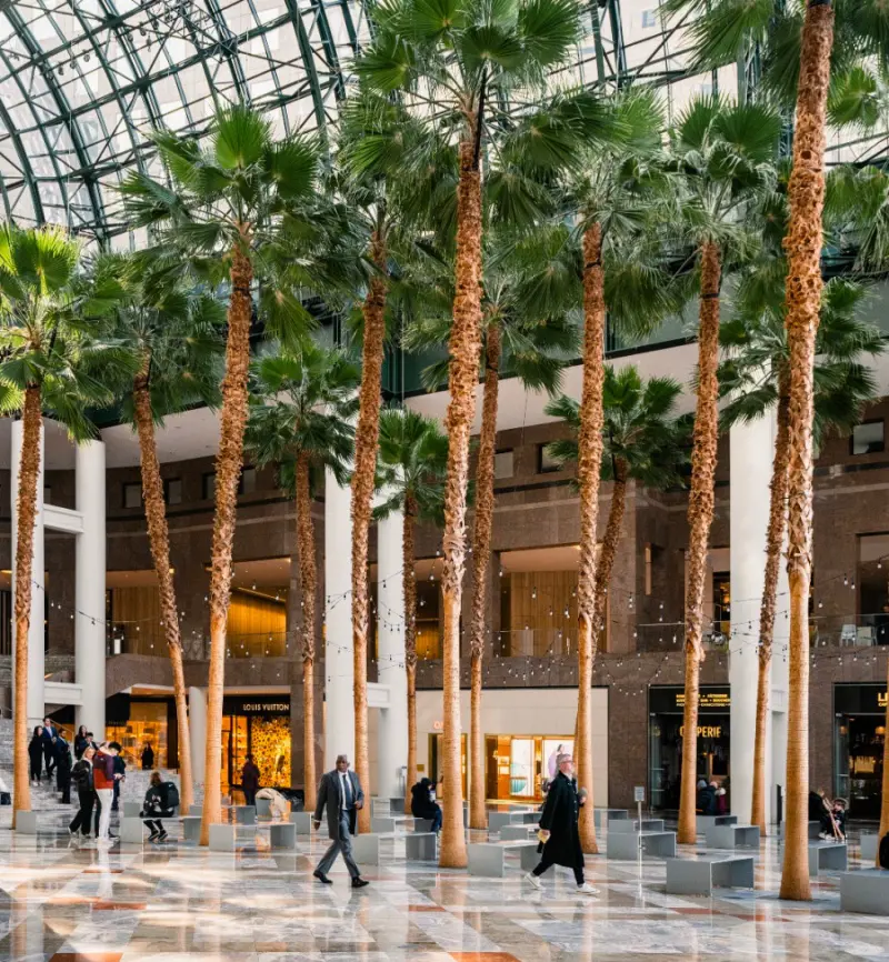 The beautiful interior of Brookfield Place New York captured in April 2023