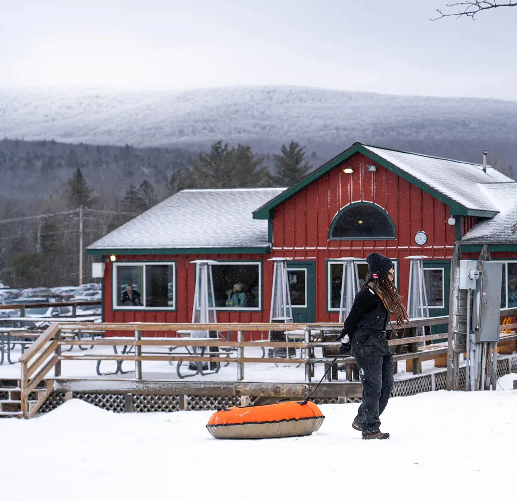 Hunter Mountain welcomes guest to try skiing and tubing.