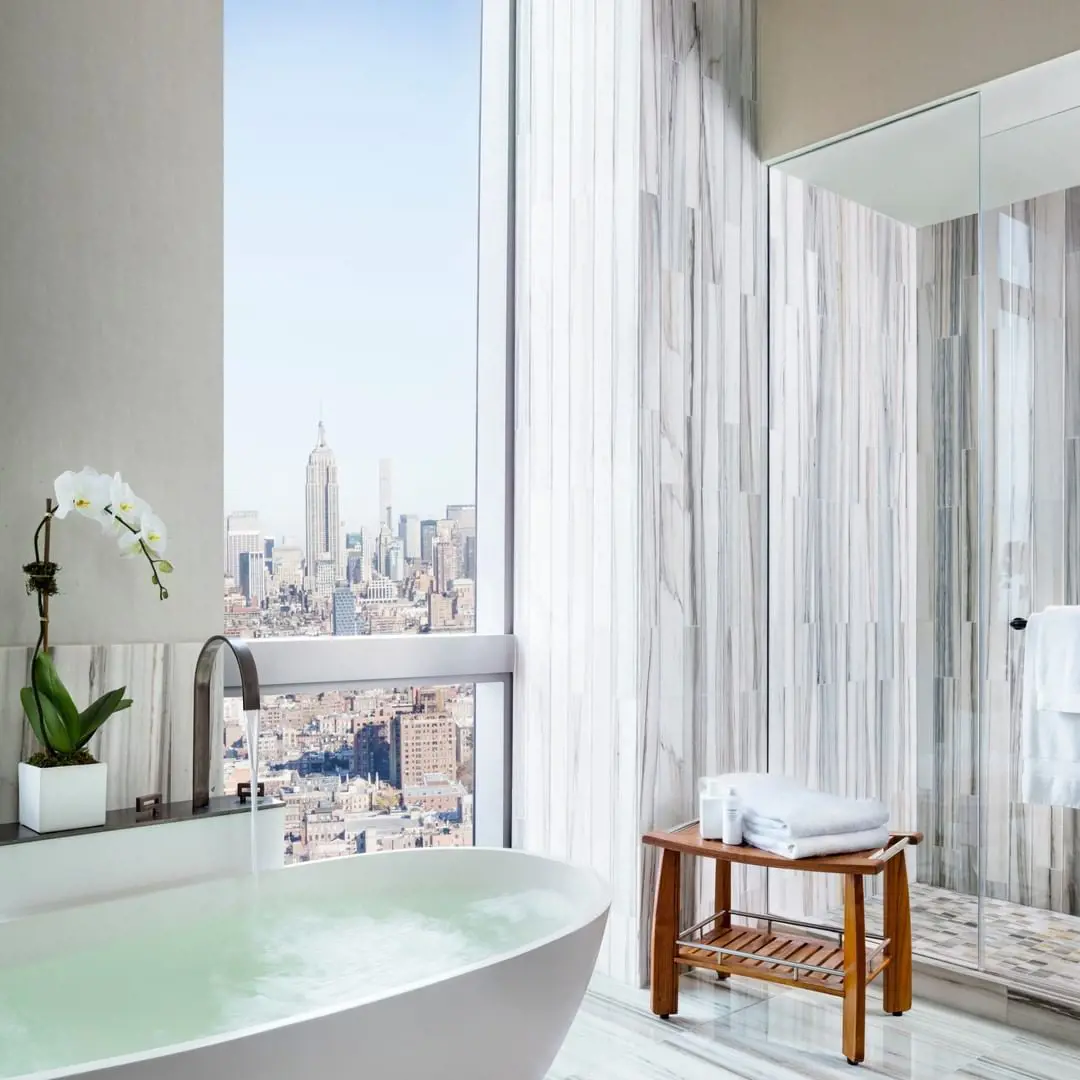 Relish the NYC view while chilling in the tub at The Dominick.