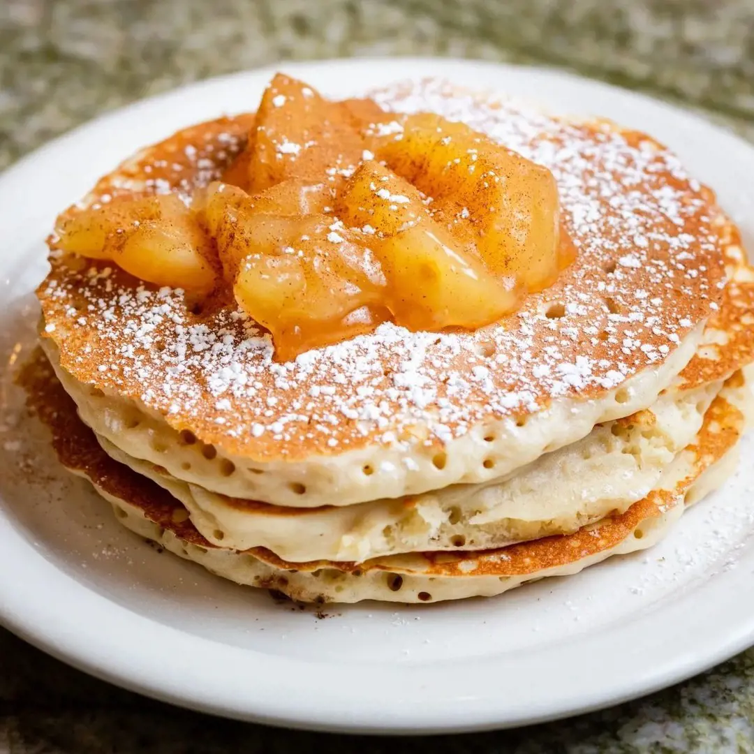 Apple cinnamon pancakes at Andrews NYC Diner.