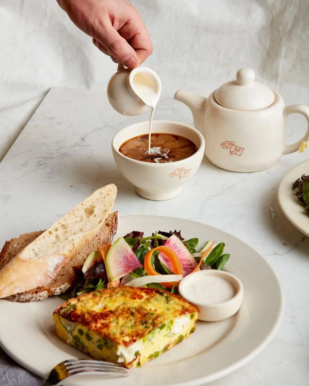 Fresh brekkie at Le Pain Quotidien.