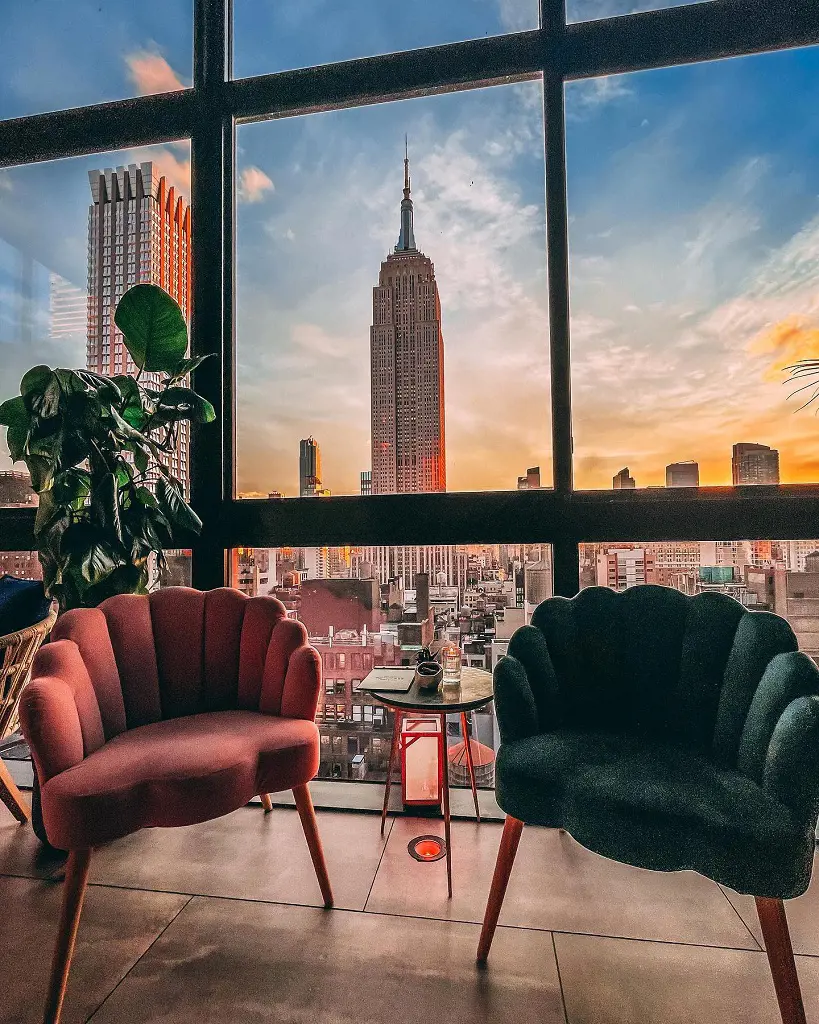 Table for you and your beau at the Daintree overlooking the Empire State