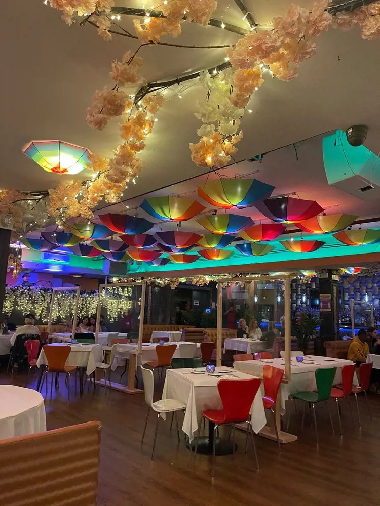 Colorful indoor ambiance at Cantina Rooftop 